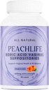 Peachlife Boric Acid Suppositories i grønnsaker kapsler - USA laget - Vaginal pH