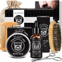 MALE GUD Beard Kit w/Naturlige ingredienser, egnet for all hud, Bursdag gaver | jubileum | Julegaver | Mens Strømper Stuffers | Gaver for menn, Ham, Ektemann, Kjæreste, Pappa, Venner