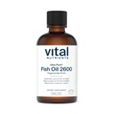 Vitale næringsstoffer - Ultra ren fiskeolje 2600 (farmasøytisk grad) - Hi-Potens dyp sjø flytende fiskeolje, kardiovaskulær støtte, naturlig sitronflavor - 8 Fl Oz per flaske