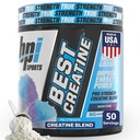 BPI Sports Best Creatine - Kreatin Monohydrat Powder for menn og kvinner, Himalayan Salt - Styrke, Pump, Endurance, Muskelvekst, Muskeldefinisjon - No Bloat - Snow Cone - 50 porsjoner - 10,58 Oz