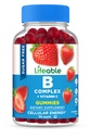 Livbare sukker gratis vitamin B komplekse gummier | B-kompleks med vitamin C | Great Tasting VIT B komplekse vitaminer | Energi og Nerve støtte | B vitaminer kompleks for kvinner, menn, voksne | 90 gummier