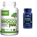 Jarrow BroccoMax Sulforaphane Generator og livsforlengelse N-Acetyl-L-Cysteine Immun & Respirator Support Bundle, 60 teller hver