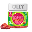 OLLY Metabolisme Gummy Ringer, Apple Cider Vinegar, Vitamin B12, Krom, Energi og Digestive Helse, Chewable Supplement, Apple Flavor - 30 Count