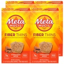 Metamucil Fiber Thins, daglig fiber Snack, Psyllium Husk pulver, 5g Fiber per servering, støtter Digestiv Helse og tilfredshet Hunger, kanel Spice Flavor, pakke med 4, 12 Services hver