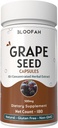 Grape Seed Capsules 500mg Vist vinifera Konsentrert 10:1 Ekstrakt pulver | Naturlig herbal Supplement, Ikke-GMO, Glutenfri formel (180 greve (pakke av 1)