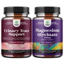 Bundle of D Mannose Capsules for Urinal Tract Health for kvinner raskt fungerende super konsentrert Cranberry 90ct og ren magnesium Glycinate 400 mg Per Serving for Mood Sleep and Relaxation
