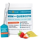 Twig & Leaf MSM Quercetin Supplement med vitamin C & Zink (Strawberry Banan) - MSM pulver Supplement for pustende helse - naturlig forsvar for sesongmessige utfordringer - 4.76 oz