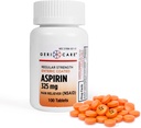 Enteric Coated Aspirin Tabletter 325 mg (100mg) av GeriCare- NSAID Smerte Reliever & Feber Reduser Coated Aspirin for voksne- Regelmessig styrke Aspirin for hodepine ledgikt Menstruell & muskelsmerter
