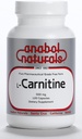 Anabol Naturals L-karnitin 120 kapsler- 500mg ren L-karnitin per kapsel, 120 serveringer