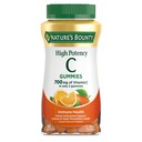 Naturens Bounty Vitamin C Gummies 700mg, høy potens Vitamin C Chewable Gummies for voksne, immun støtte Supplement, Diett Supplement, Orange Flavor, 60 Ct