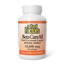 Naturlige faktorer BetaCareAll 25 000 IU, vitamin A for sunn hud, visjon og immunfunksjon, 90 Softgels