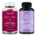 WellPath Beet Root Gummies (Sugar Gratis) 1500 mg – Blåbær Flavor for blodtrykksstøtte og Soothe Hormon Balance for kvinner + Cortisol Manager, 60 Ct