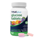 TRUEPlus® Glucose tabletter, Assortert Flavor (Grape, bringebær, oransje) - 50ct flaske (1)