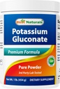 Beste Naturals Kalium Gluconate 1lb pulver (1 LB (pakke med 1))