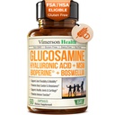 Glukosaminsulfat med hyaluronsyre, Boswellia, Black Pepper & MSM Supplement – 5-i-1 Joint Kosttilskudd for menn og kvinner – Felles helse, mobilitet og bein styrke – FSA kvalifisert 60 Caps
