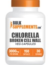 BulkSupplements.com Chlorella Kapsler - Broken Cell Wall, Chlorella Supplement - Superfood Supplement, Vegan & Glutenfri, 5 Kapsler per servering, 150 Count (Pack of 1)