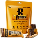 Braven Bar Sjokolade Caramel Nut Energy Bars (1,59 oz, pakke med 10) – Energi Chews med 5g Protein – On-the-Go Energi Snacks for løp, fotturer og idrett - Glutenfri snacks for elastisk energi Boost