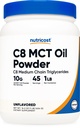 Nutricost C8 MCT olje pulver 1LB (16,2oz) - 95% C8 MCT olje pulver