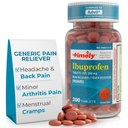 TIME-CAP LABS, INC. Tidlig Ibuprofen 200 mg 200 tabletter - (NSAID) Smertelindringspiller for hodepine, Menstruell smerte, tannsmerter, muskelsmerter, ledsmerter, kroppssmerter