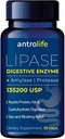 ANTROLIFE Digestive Helse Supplement - Enzymer med Lipase Næringstilskudd og Amylase for Digestive Comfort - Dietary Supplement - 59 Kapsler