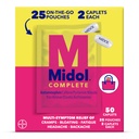 Midol Complete On The Go Caplets with Acetaminophen for Menstruell Symptom Relief, Periode Cramp og Menstruell smertelindring, 50 greve (25 poser av 2)