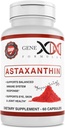 GENEX 12 mg Astaxanthin Softgels (60 kapsler) Naturlig antioksidant for øye, hud og felles helse og immunstøtte - Glutenfri, ikke-GMO (60 dagers forsyning)