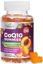 CoQ10 Gummies for voksne 100mg - 3X Styrke, høy absorpsjon, Antioksidant Supplement for hjerte helse og energi produksjon, Ultra Coenzym Q10 vitaminer, Coq 10 Supplement - 60 CoQ10 Gummies