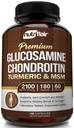 NutriFlair Glucosamine Chondroitin Turmeric MSM Boswellia, 180 kapsler - Joint Comfort Supplement - Naturlig & Ikke-GMO - Antioksidant piller - Støtter Tilbake, Knøtter, hender, Joints, Cartilage
