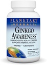 Planetary Herbals Ginkgo bevissthet tabletter, 120 greve