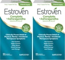 Estroven Complete + Ashwagandha Multi-Symptom Menopause Supplement for kvinner - klinisk bevist ingredienser gi Menopause Relief & Night Sweats + Hot Flash Relief * - 4 måneders forsyning (Pack of 2)