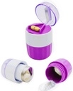 KIRIYUUK Pill Crusher og Grinder, Crushes Flere tabletter til et fint pulver, rustfritt stål, Perfekt til reise, Ablet Pulverizer egnet for reiser,Stor mating Tube bruk og kjæledyr, daglig bruk