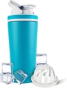 Isshaker isolert rustfritt stål Shaker flaske | 26oz, karibisk | Kald i 30+ timer | Isolert cup med Twist-on Agitator | Odor-fri flaske for proteinshake, vann, smoothies, cocktails