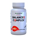 Hallusa naturlig vitamin B-kompleks med biotin, B12, B6, B5, B3, B2 – energi, metabolisme og hår støtte 60 tabletter - daglig B-kompleks Supplement med folsyre, inositol og kolin