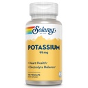 Solaray Kalium 99 mg - Electrolyte Balance Formula - Kalium Supplement for elektrolyter, vaskulær og hjerte helse støtte - 60-dagers pengene tilbake garanti, Lab verifisert, 100 Services, 100 VegCaps
