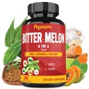 Organic Bitter Melon Extract Capsules - Kombinert Neem, Fenugreek, Curcumin, hvitløk og papaya - 150 Antall i 5 måneder - Støtter kroppen, Digestiv, hud, Immun & Overordnet velvære