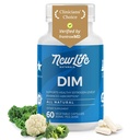 NewLife Naturals DIM Supplement 300mg for kvinner og menn - Hormonal Acne, Estrogen Balance Pills, Post Menopause Relief | Sunn Estrogennivå | Hormonal Balance - Bioperine PCOS - 60 dagers forsyning
