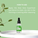 Dr Botanicals Aloe Vera Eye Serum | Øye Serum for mørke sirkler og Puffiness - Hydrating og beroligende formel for plump - Reduser Puffiness og Fine Lines | Under Øye Serum | 0,15 fl oz