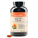 NatureWise CLA 1300 - 95% Active Conjugat Linoleic Acid for kvinner og menn, ikke stimulerende, støtter vekt og treningsmål - Ikke-GMO, Glutenfri - 180 Softgels[2-måneders Supply]