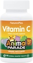 NaturesPlus Animal Parade Vitamin C Barn Chewable - Natural Orange Juice Flavor - 90 Animal-Shaped Tabletter, Pakke med 2 - Vegan, Vegetarisk, Glutenfri - 90 Total Services