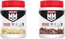 Muskelmelk ekte protein pulver bunke, banan crème 1,93 pund 12 serveringer 32 g protein og sjokolade 1,93 pund 12 serveringer 32 g protein