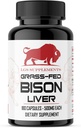 Grass Fed Bison Liver Capsules støtter energiproduksjon, avgift, Digestion, immunisme, naturlig jern ikke-GMO, Freeze tørket lever helse supplement, 3000 mg