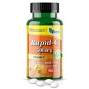 America Medic & Science Rapid-C 500mg vitamin C Supplement (1 pakke med 100 tabletter) Energi Booster, Daglig immunsystem støtte, Antioksidant | Vegan, ikke-GMO coated askorbinsyre for voksne menn og kvinner