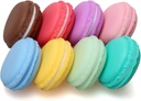 Coolrunner Macaron Case, Mini Macaron Box, Macaron Søt Pille Box, Fargerike Macaron smykker Oppbevaring Box, Shape Oppbevaring Box Candy Cute Pille Organizer Case Container(8PCS)