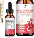 Glucosamine Chondroitin MSM flytende dråper-w / gurkemeie Boswellia Quercetin Bromelain-Vegan, Antioksidant støtte for rygg,Knee,Hands-Joint støtte tilskudd støtter sunne ledd, mobilitet og Cartilage