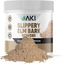 AKI Slippery Elm Bark Powder - Plantebasert Protein, Soothing Remedy For Digestive Wellness & Throat Comfort - Vegan-vennlig, Glutenfri, Ikke-GMO & Gratis fra kunstige tilsetningsmidler (4oz/113g)