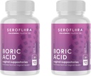 Seroflora Borsyre Vaginal Suppositories 600 mg - Borsyre piller for kvinner - Intim Helse pH Balance - støtter Vaginal Odor Control (30ct, 2 Bottles) laget i USA.