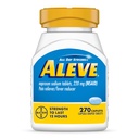 Aleve smerte lempelse og feber reduserer Naproxen natriumkapsler, kroppssmerter lindring, 270 teller