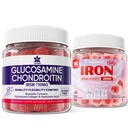 Glukosamin Chondroitin Gummies + Jern Supplement for kvinner