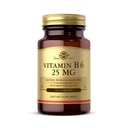 Solgar Vitamin B6 25 mg, 100 tabletter - støtter energimetabolisme, hjerte helse og sunn nervesystem - B kompleks kosttilskudd - Vegan, Glutenfri, Dairy Free, Kosher - 100 Services